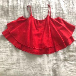 BP Red flowy tank top